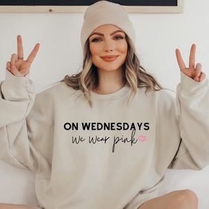 On Wednesdays We Wear Pink Sweatshirt